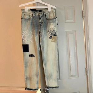 Ralph Lauren Patchwork Relaxed Tapered Ankle Jeans Size 2 reposhed, worn once!